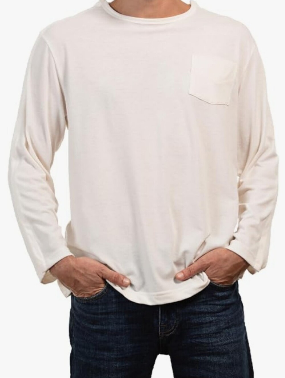 Post Surgery Recovery Shirt for Men - Snap Open, Tear Away, Adaptive, XXL Cream